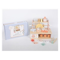 Dřevěný gril pro děti s doplňky - BBQ sada