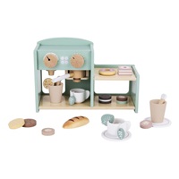 Dřevěný kávovar a obchod