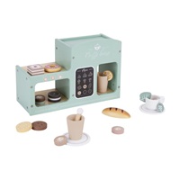 Dřevěný kávovar a obchod