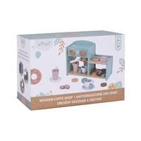 Dřevěný kávovar a obchod