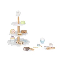 Dřevěný stojan s dezerty a cukrovinkami