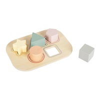 Hrací box ZOO 4v1 - vkládačka + pyramida + tahací hračka