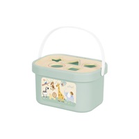 Hrací box ZOO 4v1 - vkládačka + pyramida + tahací hračka