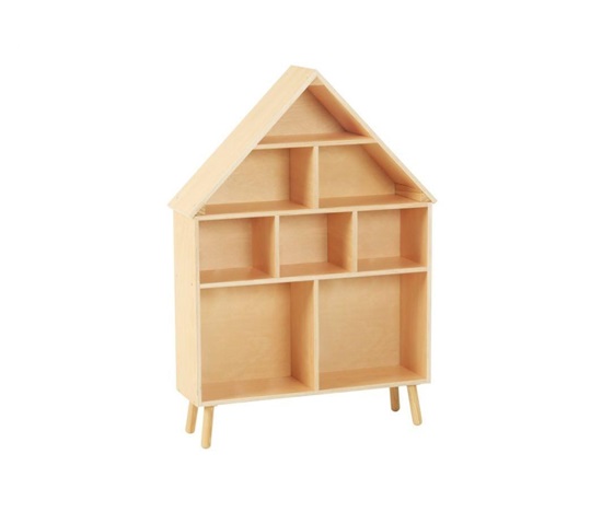 Montessori dětská knihovna (regál) - domeček