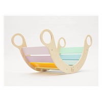 Montessori houpačka 5in1 light, natur okraje, barevné desky