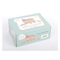 Multifunkční dřevěná pojízdná farma se zvířátky 3v1