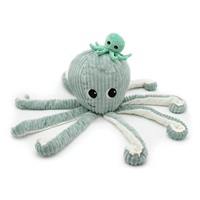 Plyšová chobotnice - máma s miminkem, Modrá