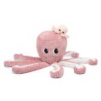 Plyšová chobotnice - máma s miminkem, růžová
