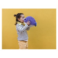 Plyšová ryba Blowfish - máma s miminkem, fialová