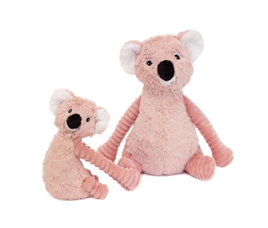Plyšový koala - máma s miminkem, růžová
