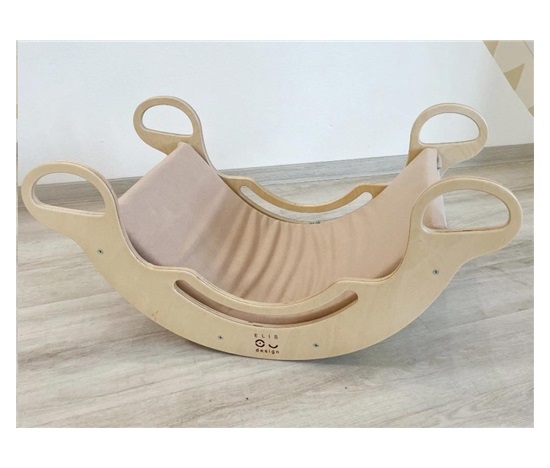 Potah na Montessori houpačku 6in1 smile s elastanem, béžová