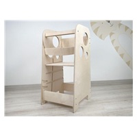 Rostoucí učící věž 3v1 Bublina Max 75 cm, přírodní (natur)