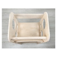 Rostoucí učící věž 3v1 Bublina Max 75 cm, přírodní (natur)