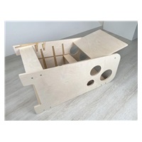 Rostoucí učící věž 3v1 Bublina Max 75 cm, přírodní (natur)