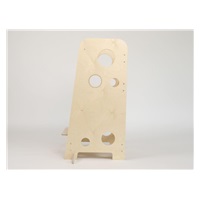 Rostoucí učící věž 3v1 Bublina Max 90 cm se stabilizačními prvky, přírodní (natur)