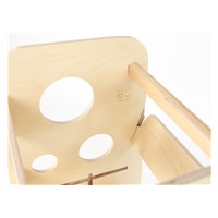 Rostoucí učící věž 3v1 Bublina Max 90 cm se stabilizačními prvky, přírodní (natur)