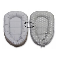 Set do postýlky - 7dílná sada Šedá s hvězdami