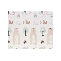 Skládací pěnová podložka pro děti oboustranná XXL (180x200 cm) - Zvířátka