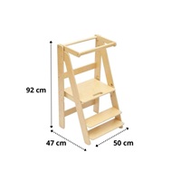 Skládací rostoucí učící věž Moon 92 cm, přírodní (natur)