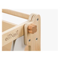 Skládací učící věž rostoucí 2v1 - lakovaná přírodní/bíla s kreslící tabulí