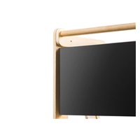 Skládací učící věž rostoucí 2v1 - lakovaná přírodní/bíla s kreslící tabulí