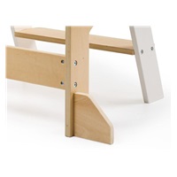 Skládací učící věž rostoucí 2v1 - lakovaná přírodní/bíla s kreslící tabulí