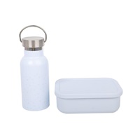 Svačinový set pro děti (láhev+box) - modrý