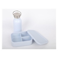 Svačinový set pro děti (láhev+box) - modrý