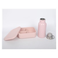 Svačinový set pro děti (láhev+box) - růžový