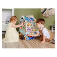 Svítící activity board domeček - Pirát pastel