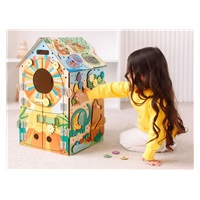 Svítící activity board domeček - Safari se lvem