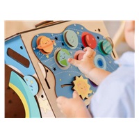 Svítící activity board domeček - Ve vesmíru