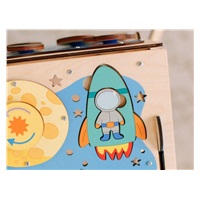 Svítící activity board domeček - Ve vesmíru