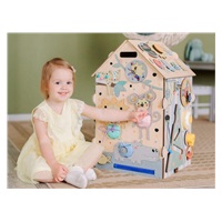 Svítící activity board domeček - ZOO pastel