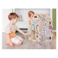 Svítící activity board domeček - ZOO pastel