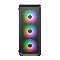VeinX case HERMES MESH Mid Tower, ATX, 1xUSB 3.0, 2xUSB 2.0, 4x ARGB Fan, ARGB Controller, černá