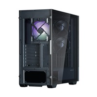ZALMAN case Z10 DS, Mid Tower, ATX, Integrovaný Monitor, 2xUSB 3.0, 1xUSB-C, 1x ARGB + 2x 120mm Fan, černá