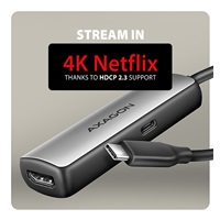 AXAGON RVC-HI8KPD, USB-C -> HDMI 2.1 redukce / adaptér, 8K/60Hz, 4K/144Hz, HDR10+, PD100W