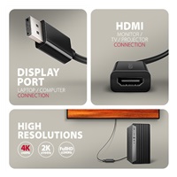 AXAGON RVD-HI20N, DisplayPort -> HDMI 2.0b redukce / adaptér, 4K/60Hz