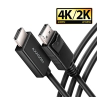 AXAGON RVD-HI20C2, DisplayPort -> HDMI 2.0b redukce / kabel 1.8m, 4K/60Hz