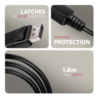 AXAGON RVD-HI20C2, DisplayPort -> HDMI 2.0b redukce / kabel 1.8m, 4K/60Hz