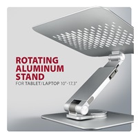 AXAGON STND-LR, hliníkový stojan pro notebooky 10" - 17" s nastavitelnou výškou, úhlem a 360° rotací