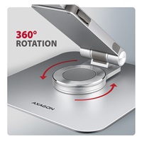 AXAGON STND-LR, hliníkový stojan pro notebooky 10" - 17" s nastavitelnou výškou, úhlem a 360° rotací