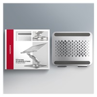 AXAGON STND-LR, hliníkový stojan pro notebooky 10" - 17" s nastavitelnou výškou, úhlem a 360° rotací