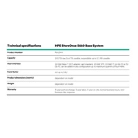 HPE StoreOnce 5660 System with 2 x 1.9TB SSDs for OS and 8 x 6.4 TB SSD disks for Data Cache
