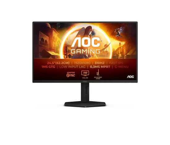 AOC MT VA LCD WLED 24.5" 25G4SXU - 1920x1080,IPS,300Hz(OC 310Hz),2xHDMI,DP,USBhub,Pivot