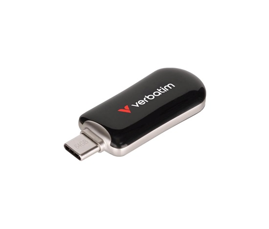 VERBATIM Flash Disk 64GB Plectra USB-C 3.0, černá