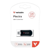 VERBATIM Flash Disk 128GB Plectra USB-C 3.0, černá