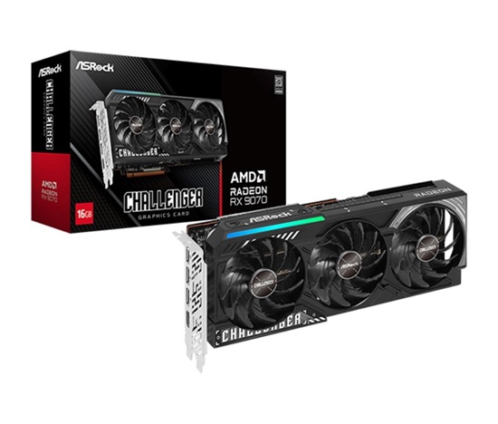 ASRock VGA AMD Radeon RX 9070 Challenger 16GB, RX 9070, 16GB GDDR6, 3xDP, 1xHDMI
