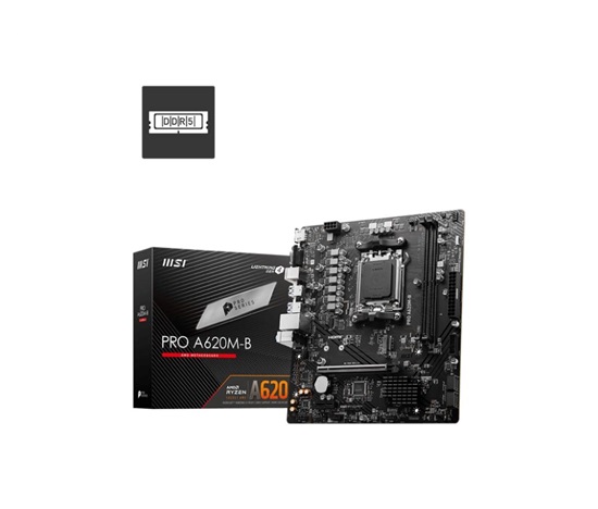 MSI MB Sc AM5 PRO A620M-B, AMD A620, 2xDDR5, 1xHDMI, 1xVGA, mATX